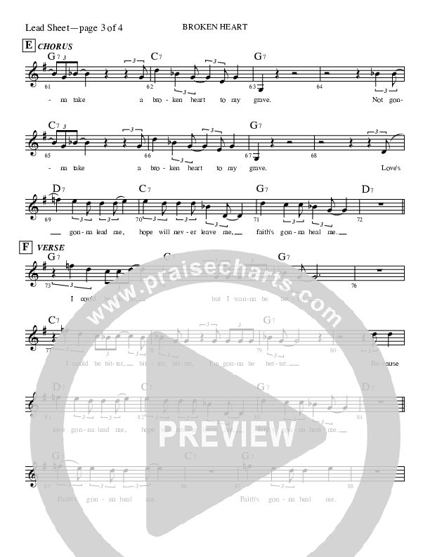 Broken Heart Lead Sheet (Rick Muchow)