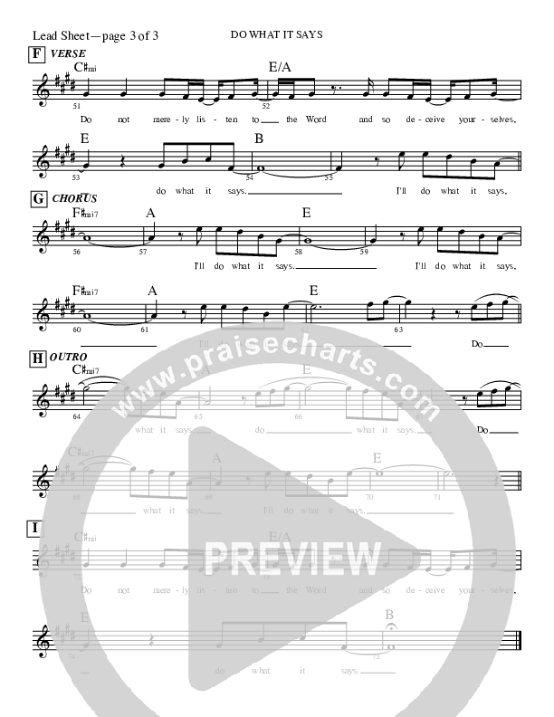 Do What It Says Lead Sheet (Rick Muchow)