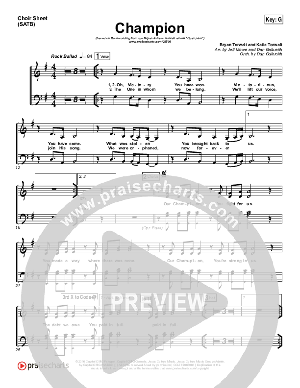 Champion Choir Vocals (SATB) (Bryan & Katie Torwalt)