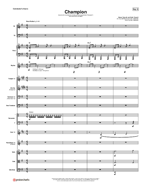 Champion Conductor's Score (Bryan & Katie Torwalt)