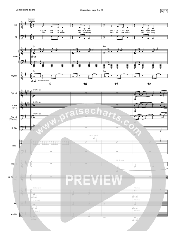 Champion Conductor's Score (Bryan & Katie Torwalt)
