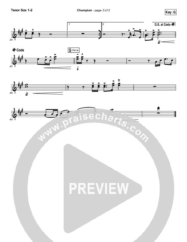 Champion Tenor Sax 1/2 (Bryan & Katie Torwalt)