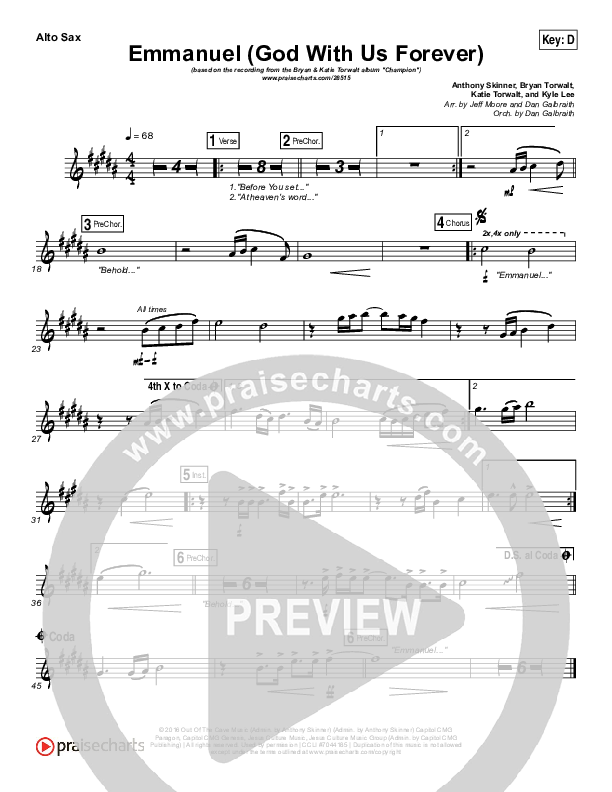 Emmanuel (God With Us Forever) Wind Pack (Bryan & Katie Torwalt)