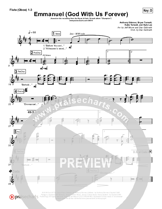 Emmanuel (God With Us Forever) Wind Pack (Bryan & Katie Torwalt)