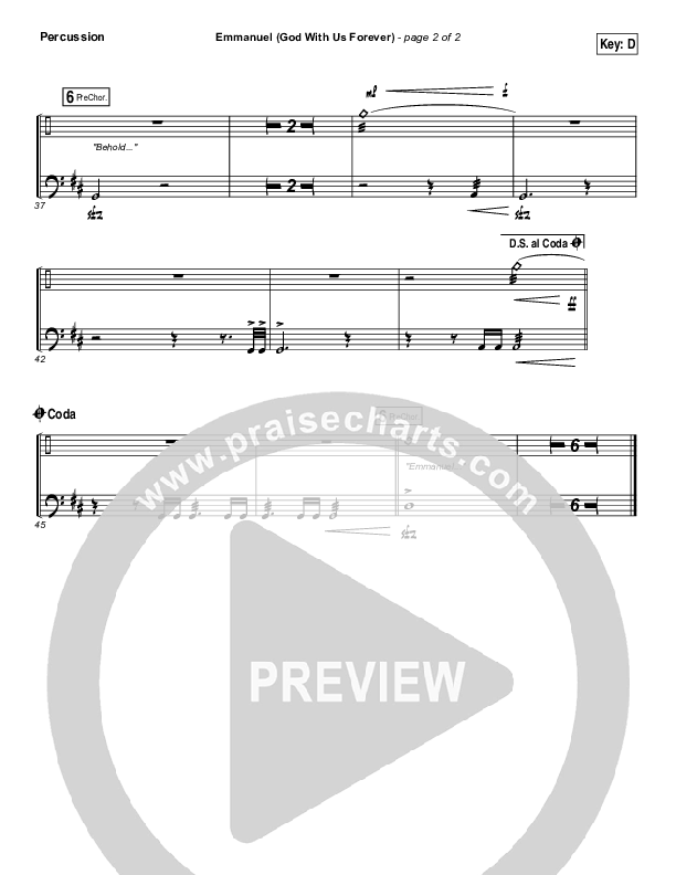 Emmanuel (God With Us Forever) Percussion (Bryan & Katie Torwalt)