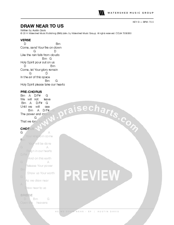 Draw Near To Us Chords & Lyrics (Austin Davis)