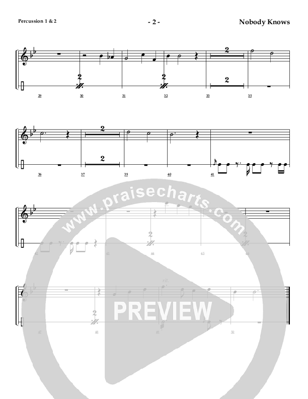 Nobody Knows (The Trouble I've Seen) (Instrumental) Percussion 1/2 (AnderKamp Music)