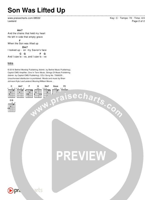 Son Was Lifted Up Chords & Lyrics (Leeland)