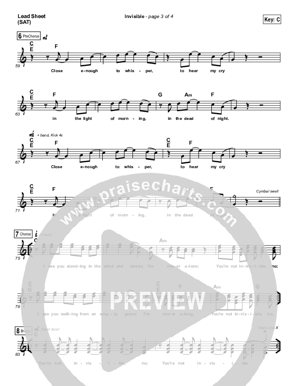 Invisible Lead Sheet (Leeland)