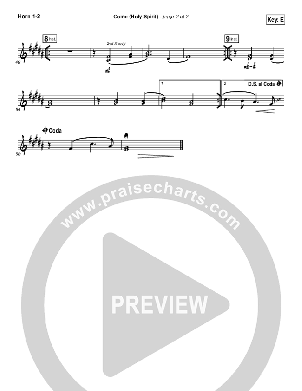 Come (Holy Spirit) Brass Pack (Vertical Worship)