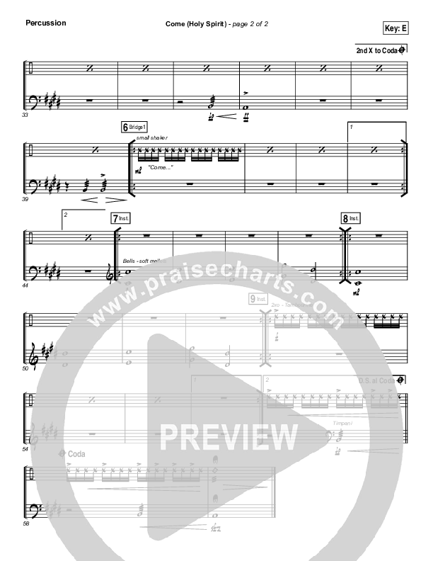 Come (Holy Spirit) Percussion (Vertical Worship)