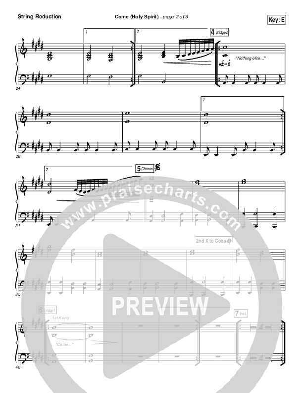 Come (Holy Spirit) String Pack (Vertical Worship)