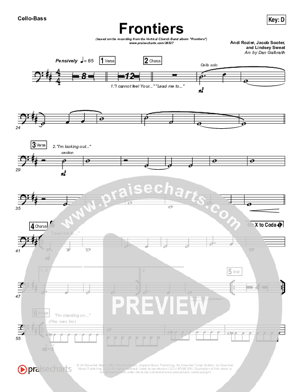 Frontiers Cello/Bass (Vertical Worship)