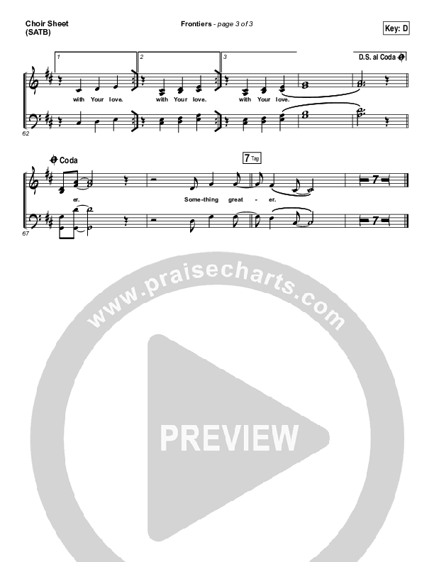 Frontiers Choir Sheet (SATB) (Vertical Worship)