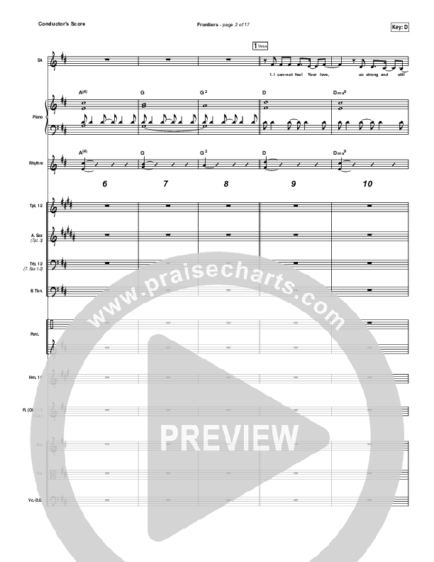 Frontiers Conductor's Score (Vertical Worship)
