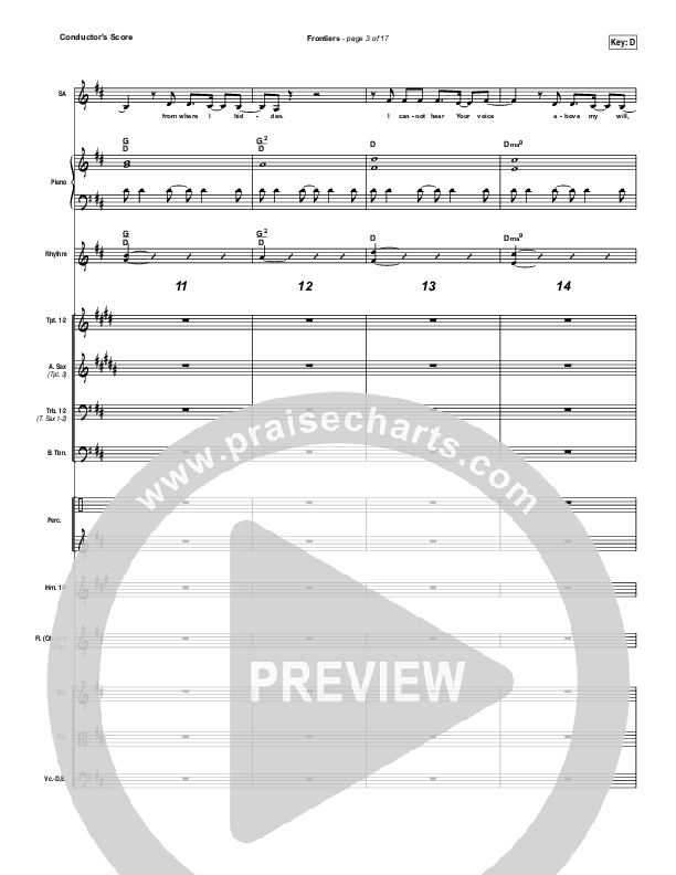 Frontiers Conductor's Score (Vertical Worship)