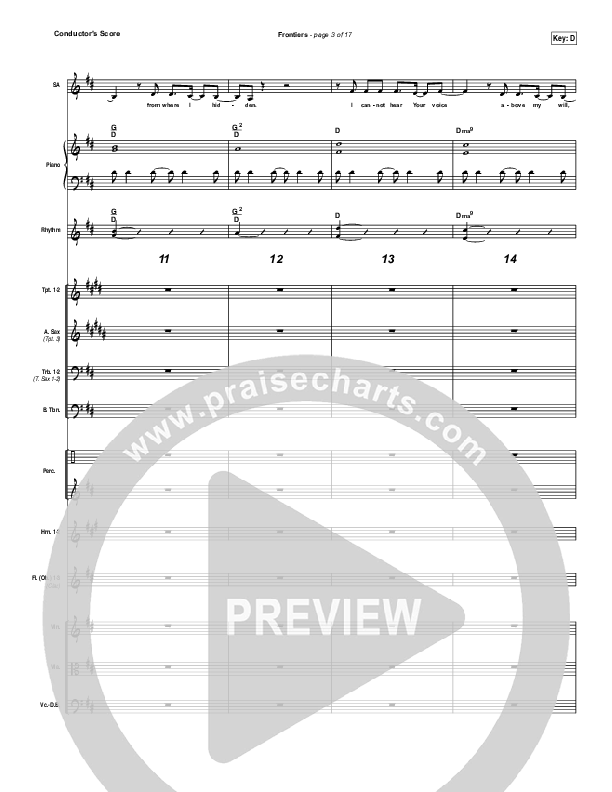 Frontiers Conductor's Score (Vertical Worship)