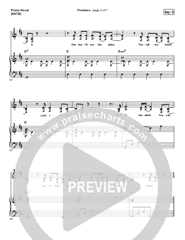 Frontiers Piano/Vocal (SATB) (Vertical Worship)