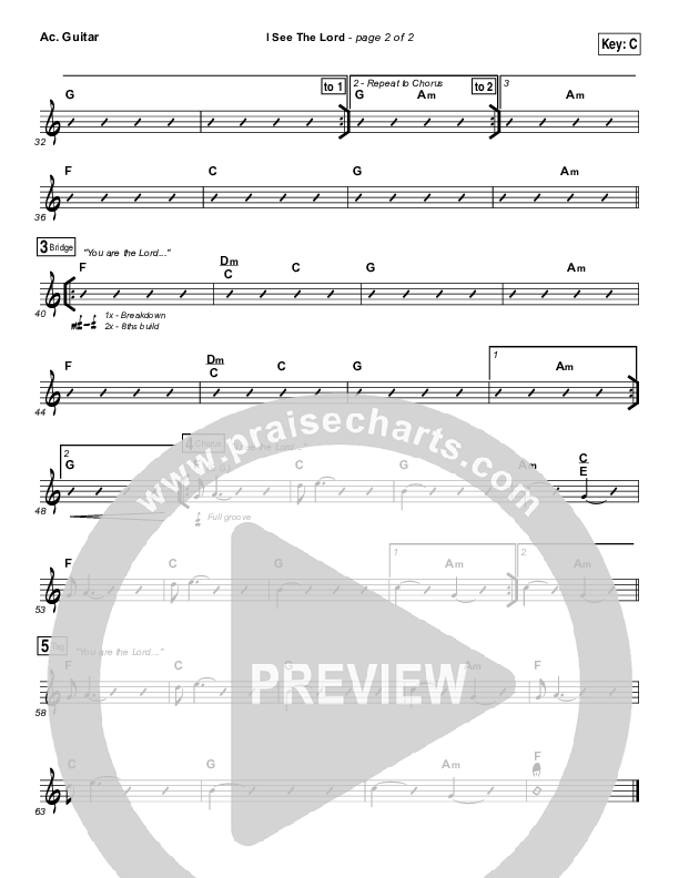 I See The Lord Acoustic Guitar (Vertical Worship)