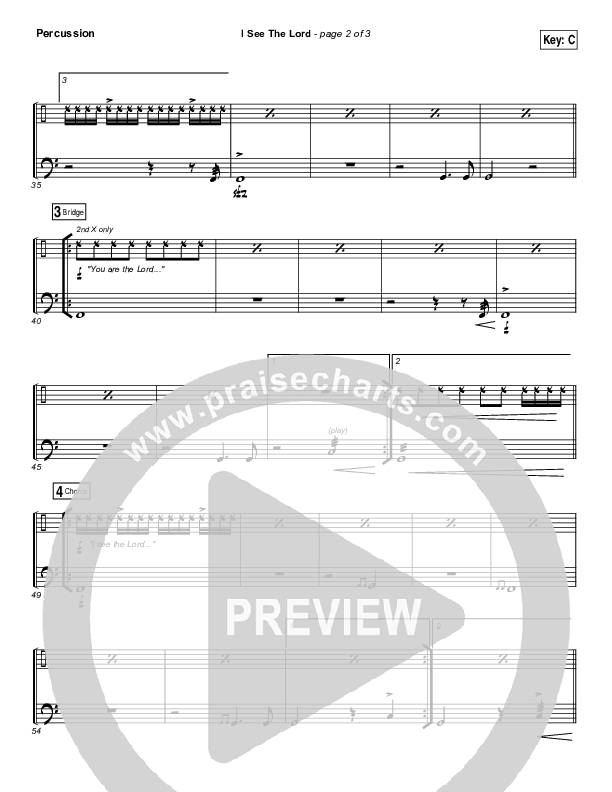 I See The Lord Percussion (Vertical Worship)