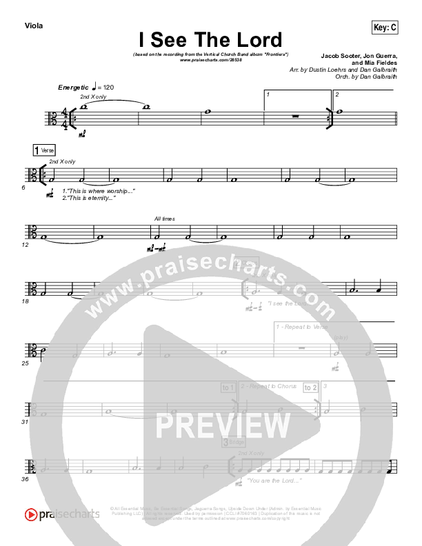 I See The Lord Viola (Vertical Worship)