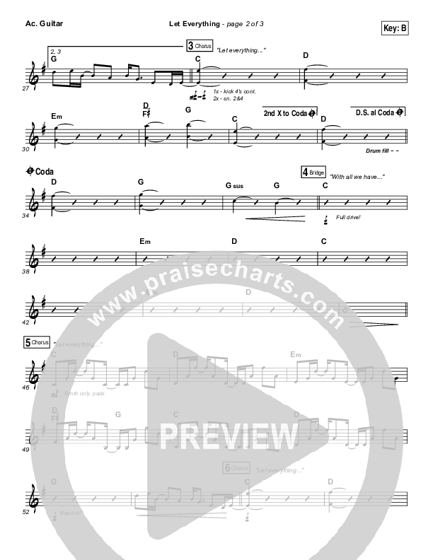 Let Everything Acoustic Guitar (Vertical Worship)