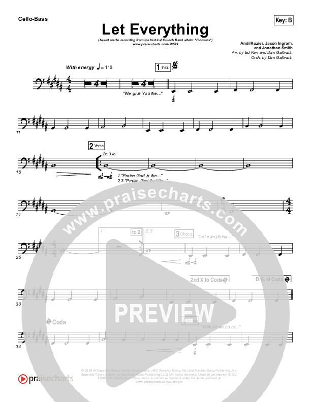 Let Everything Cello/Bass (Vertical Worship)