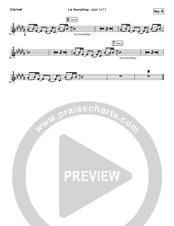 Let Everything Clarinet (Vertical Worship)