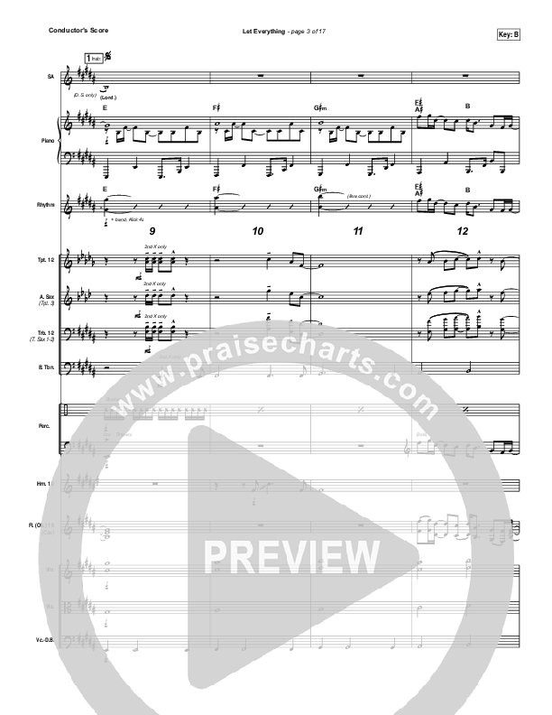 Let Everything Conductor's Score (Vertical Worship)