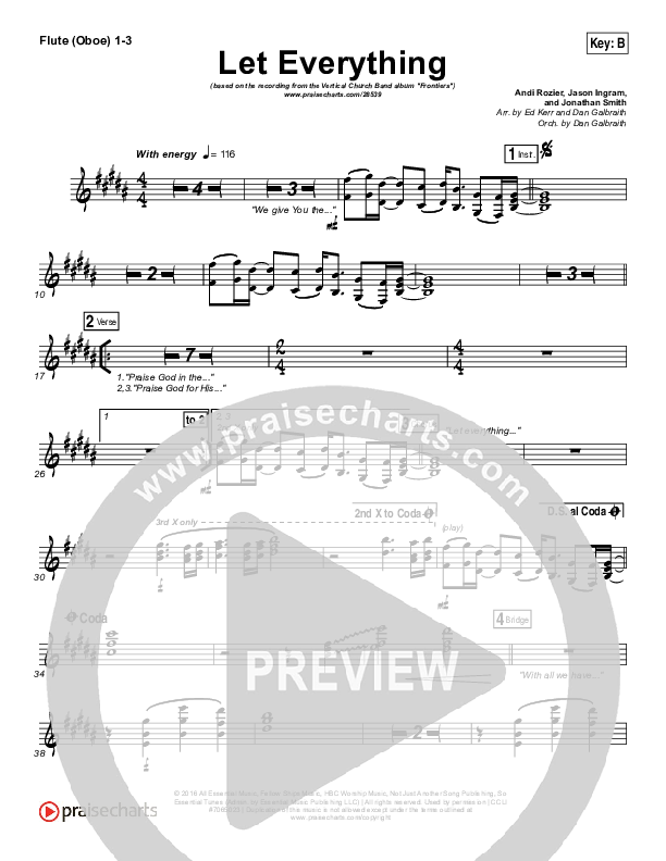 Let Everything Flute/Oboe 1/2/3 (Vertical Worship)
