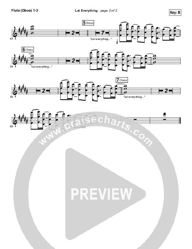 Let Everything Flute/Oboe 1/2/3 (Vertical Worship)
