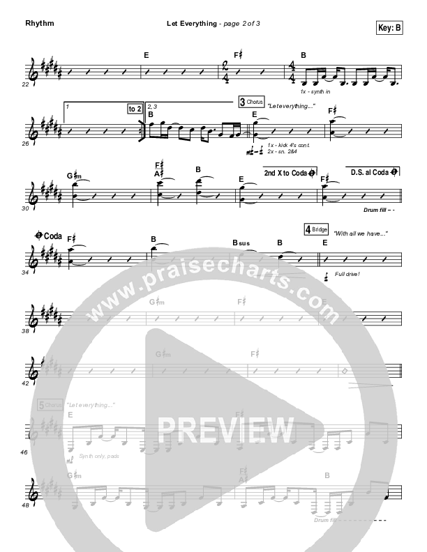 Let Everything Rhythm Chart (Vertical Worship)