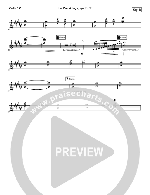 Let Everything Violin 1/2 (Vertical Worship)