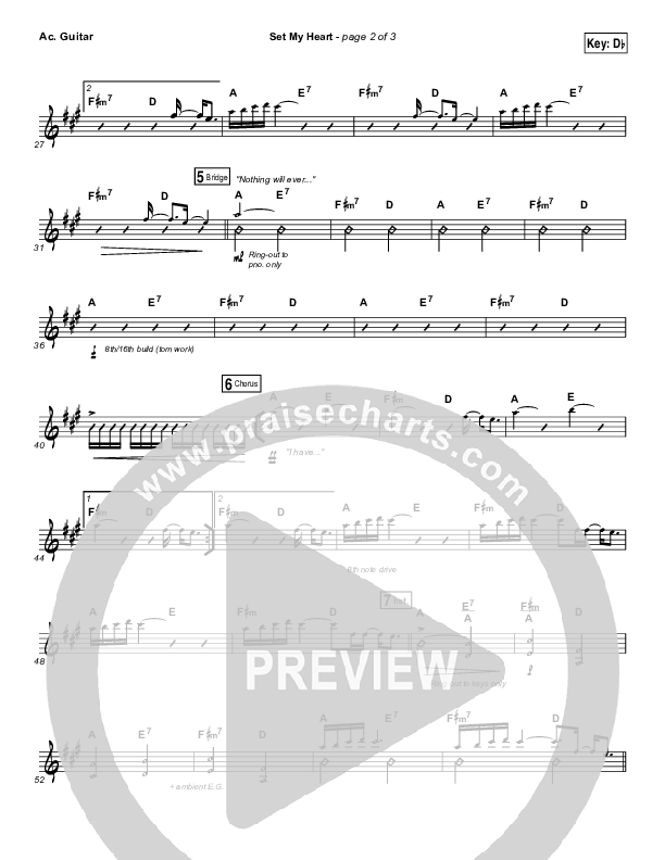 Set My Heart Acoustic Guitar (Vertical Worship)