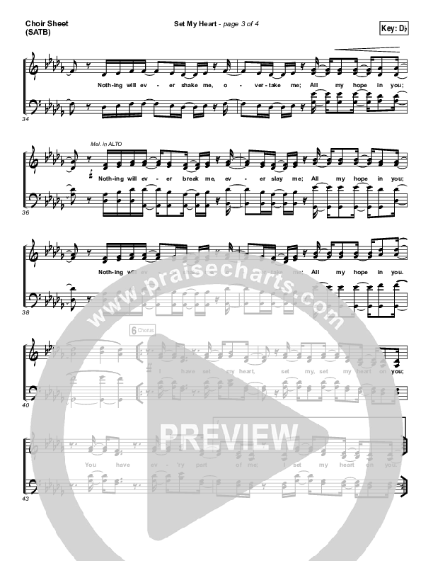 Set My Heart Choir Sheet (SATB) (Vertical Worship)