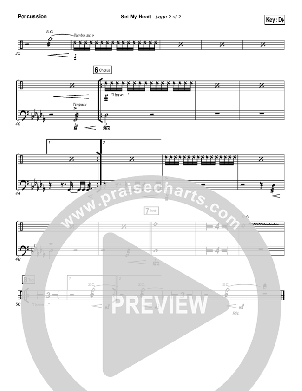 Set My Heart Percussion (Vertical Worship)