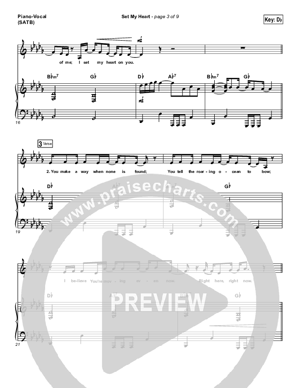 Set My Heart Piano/Vocal (SATB) (Vertical Worship)