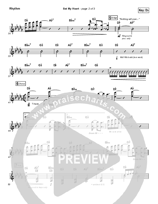 Set My Heart Rhythm Chart (Vertical Worship)