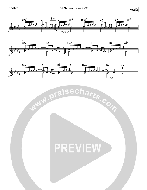 Set My Heart Rhythm Chart (Vertical Worship)