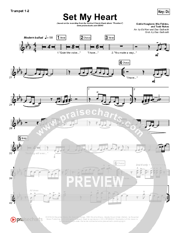 Set My Heart Brass Pack (Vertical Worship)