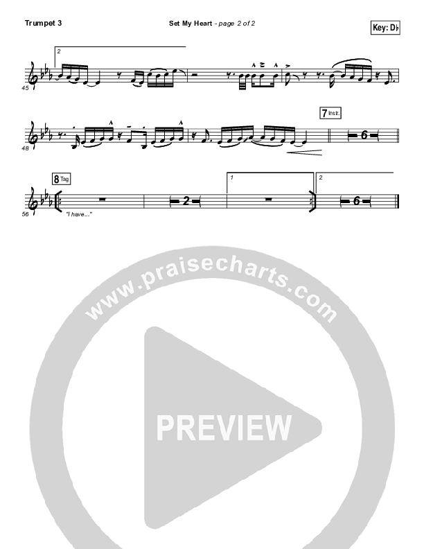 Set My Heart Trumpet 3 (Vertical Worship)