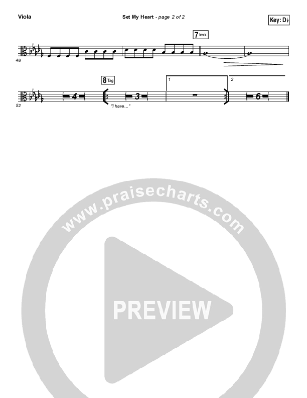 Set My Heart Viola (Vertical Worship)