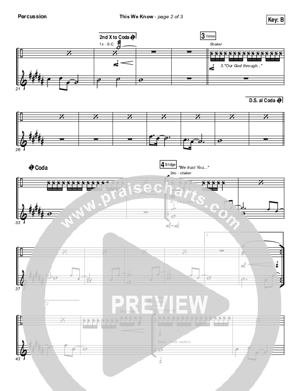 This We Know Percussion (Vertical Worship)