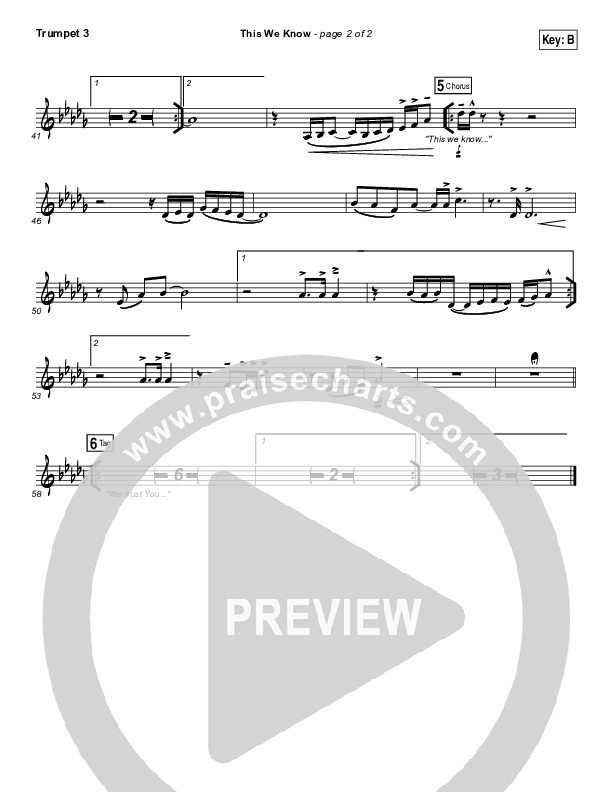 This We Know Trumpet 3 (Vertical Worship)