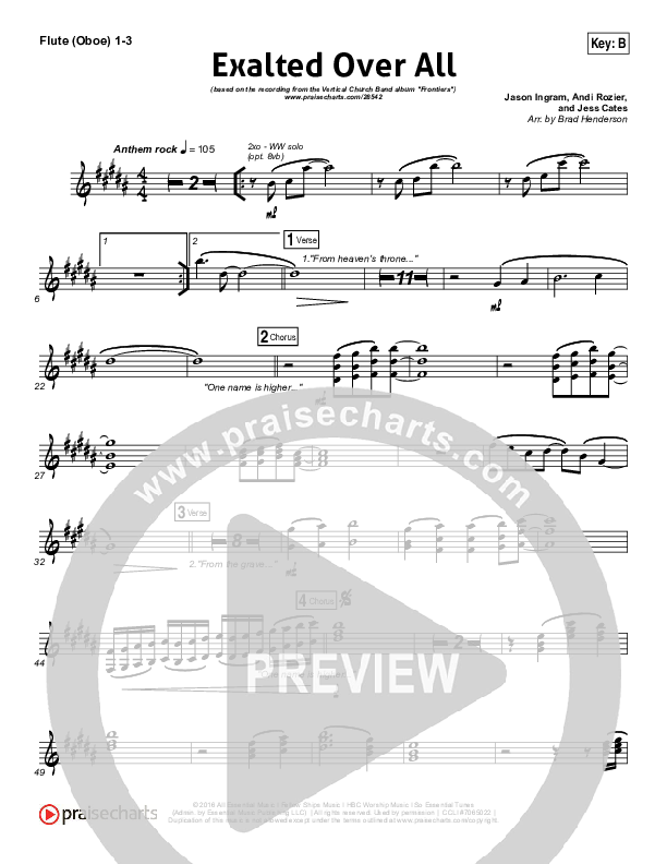 Exalted Over All Flute/Oboe 1/2/3 (Vertical Worship)