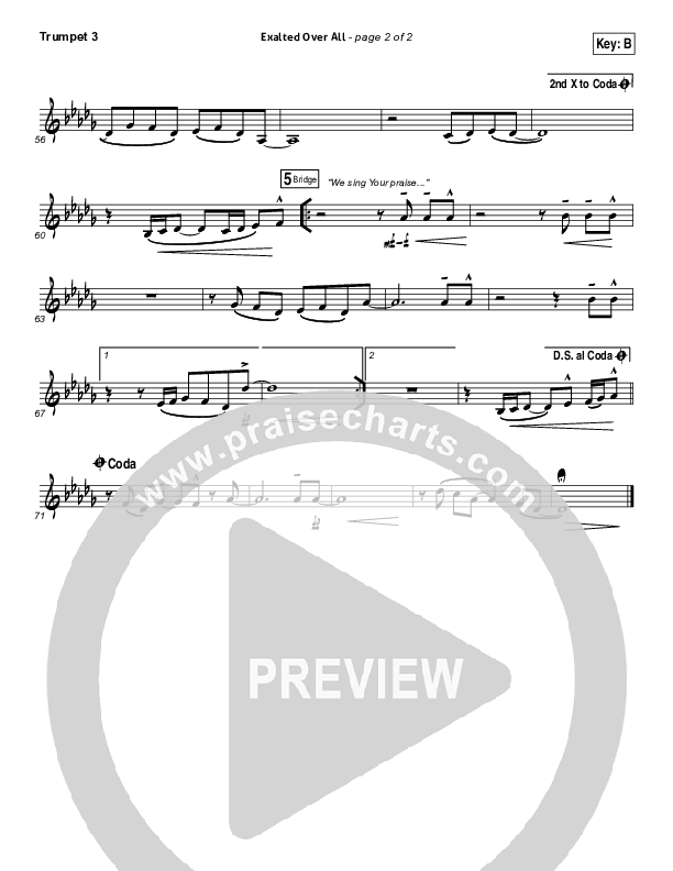 Exalted Over All Trumpet 3 (Vertical Worship)