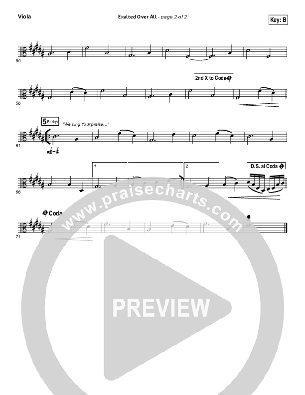 Exalted Over All Viola (Vertical Worship)