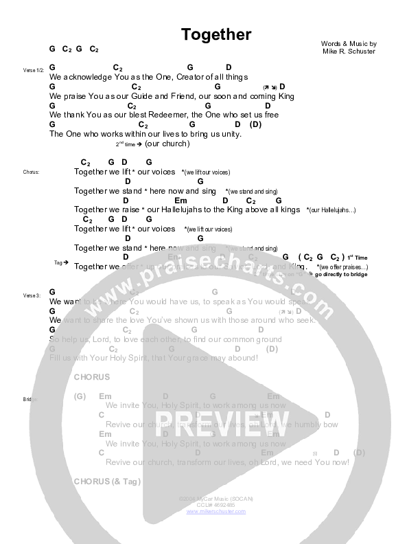 Together Chords & Lyrics (Mike Schuster)