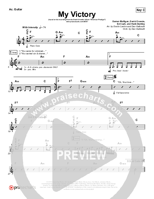My Victory Rhythm Chart (David Crowder)