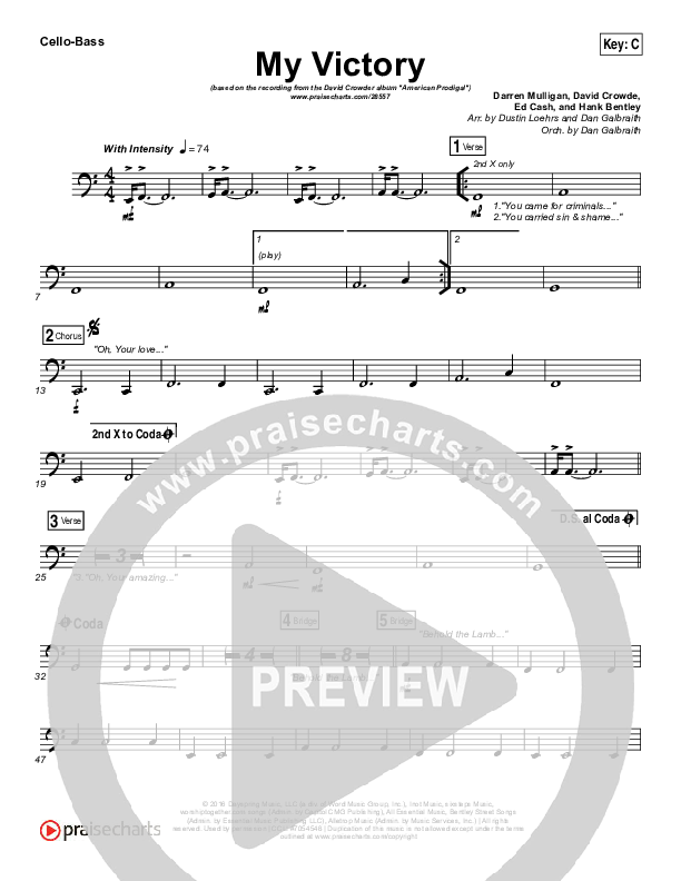 My Victory Cello/Bass (David Crowder)